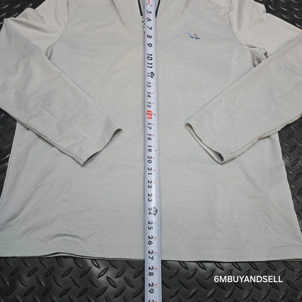 G/FORE Mens Quarter Zip Golf Pullover Light Heather Grey GMM000001 Size Large‎